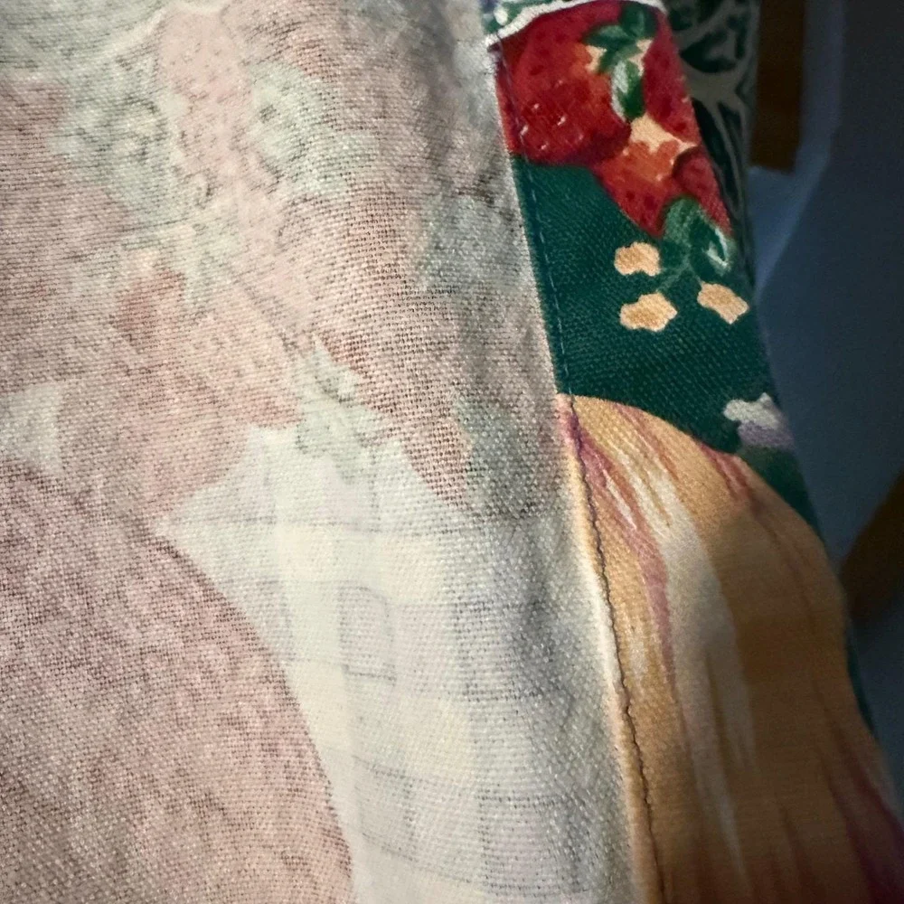 Vtg Rooster Farmhouse Tablecloth cotton Set‎ 50x64 Country Cottagecore set of 2